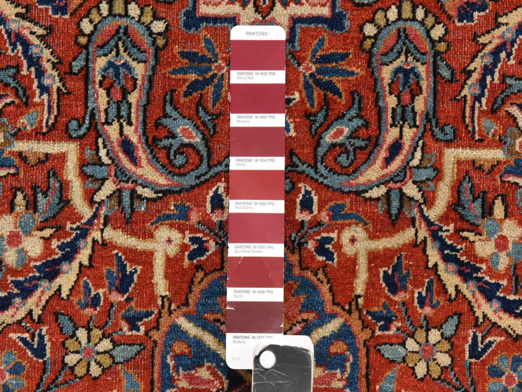 Persian Antique hand-knotted wool rug in Red, 10' x 16'8", SKU O078911 (view 6)