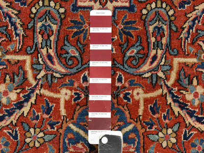 Persian Antique hand-knotted wool rug in Red, 10' x 16'8", SKU O078911 (view 6)