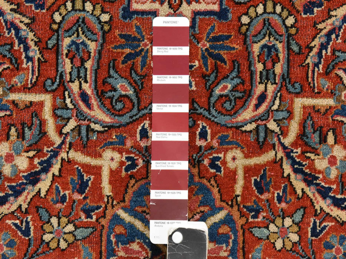Persian Antique hand-knotted wool rug in Red, 10' x 16'8", SKU O078911 (view 6)