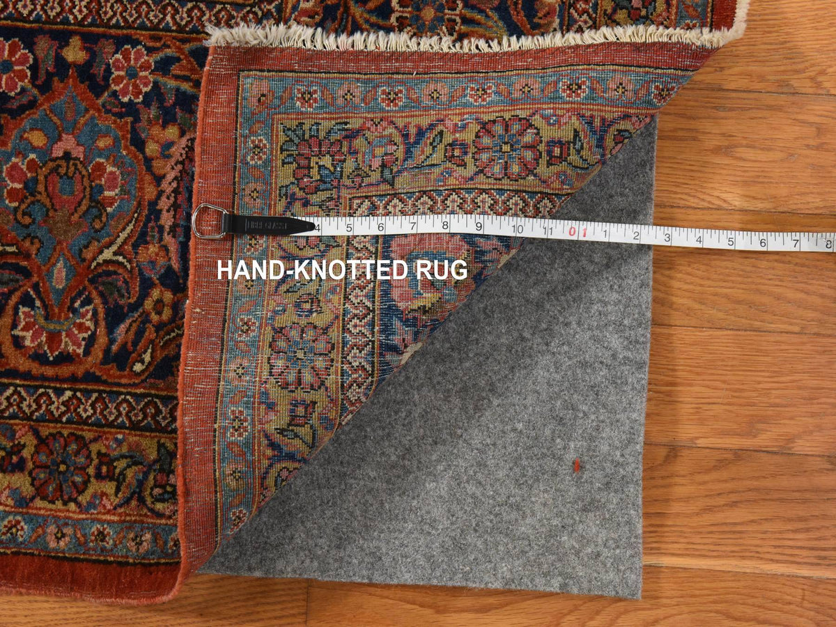 Persian Antique hand-knotted wool rug in Red, 10' x 16'8", SKU O078911 (view 7)