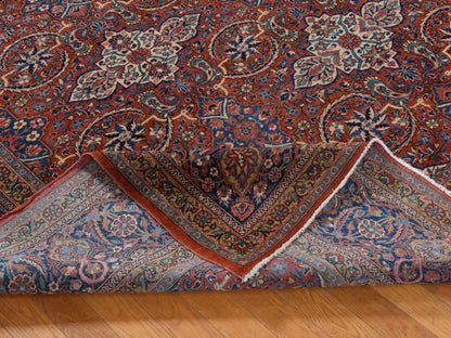 Persian Antique hand-knotted wool rug in Red, 10' x 16'8", SKU O078911 (view 8)