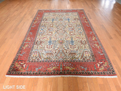 Persian Vintage hand-knotted wool rug in Ivory, 6'6" x 9'8", SKU O078912 (view 3)