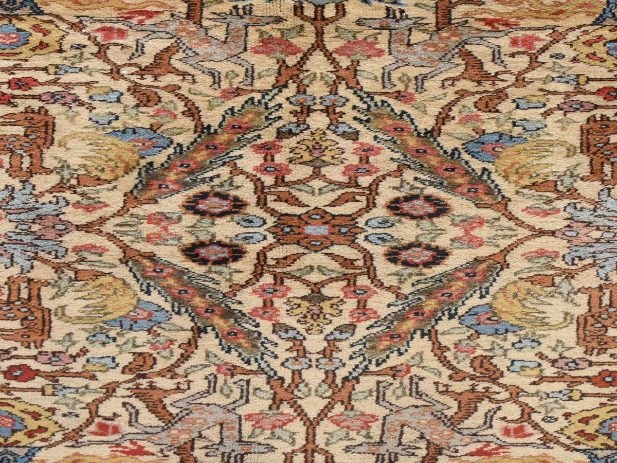 Persian Vintage hand-knotted wool rug in Ivory, 6'6" x 9'8", SKU O078912 (view 5)