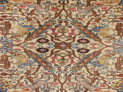Persian Vintage hand-knotted wool rug in Ivory, 6'6" x 9'8", SKU O078912 (view 5)