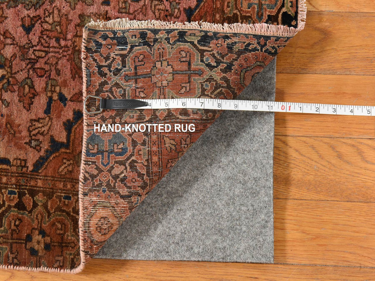 Persian Antique hand-knotted wool rug in Pink, 2'9" x 4'6", SKU O078913 (view 5)