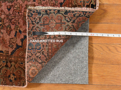 Persian Antique hand-knotted wool rug in Pink, 2'9" x 4'6", SKU O078913 (view 5)
