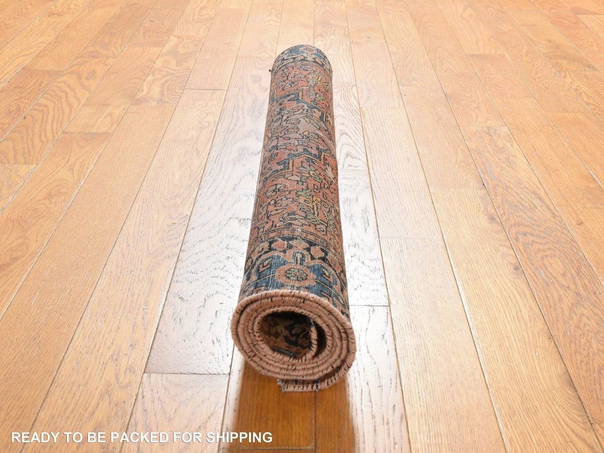 Persian Antique hand-knotted wool rug in Pink, 2'9" x 4'6", SKU O078913 (view 7)