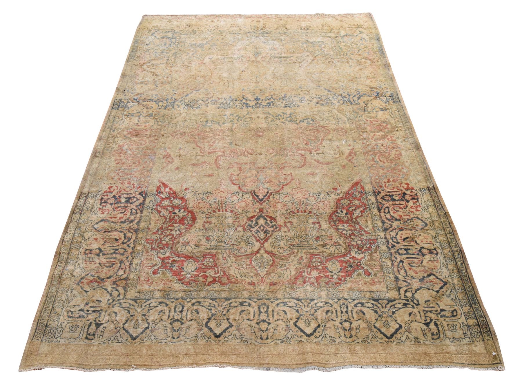 Persian Antique hand-knotted wool rug in Beige, 4'3" x 6'8", SKU O078914