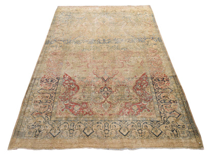 Persian Antique hand-knotted wool rug in Beige, 4'3" x 6'8", SKU O078914