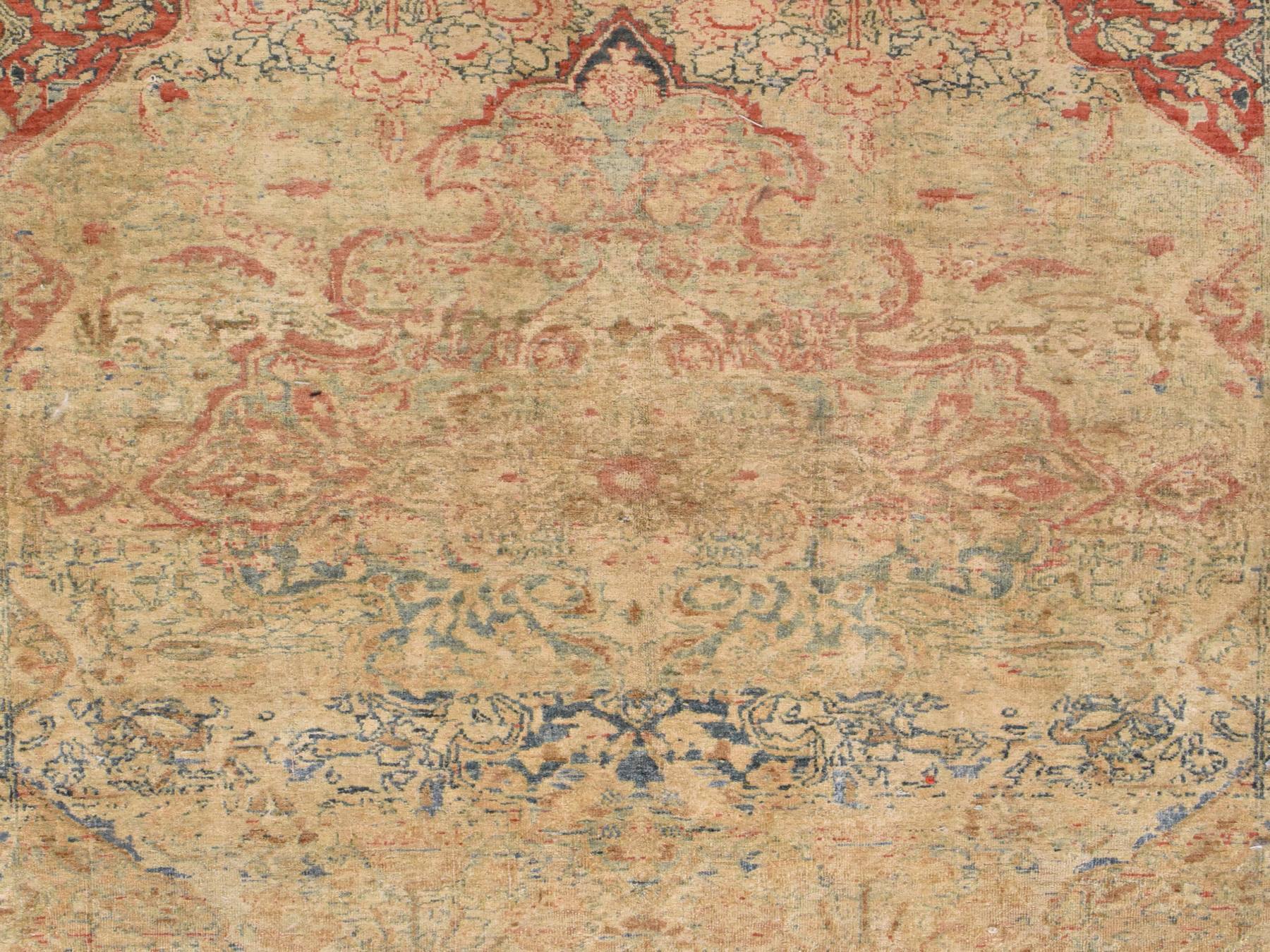 Persian Antique hand-knotted wool rug in Beige, 4'3" x 6'8", SKU O078914 (view 3)