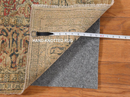 Persian Antique hand-knotted wool rug in Beige, 4'3" x 6'8", SKU O078914 (view 5)