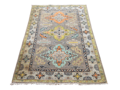 Kazak Kazak hand-knotted wool rug in Gray, 3'3" x 5', SKU O078918