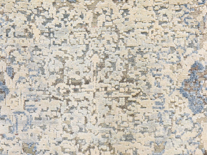 Oushak Transitional hand-knotted wool/silk runner in Ivory, 2'6" x 6', SKU O078921 (view 3)