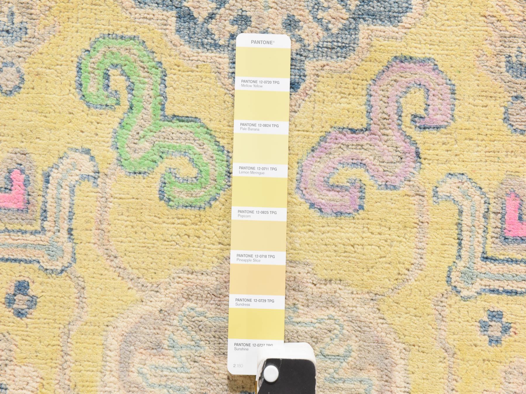 Kazak Kazak hand-knotted wool rug in Yellow, 3'3" x 4'8", SKU O078924 (view 4)