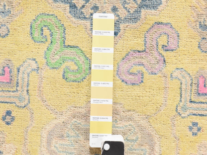 Kazak Kazak hand-knotted wool rug in Yellow, 3'3" x 4'8", SKU O078924 (view 4)