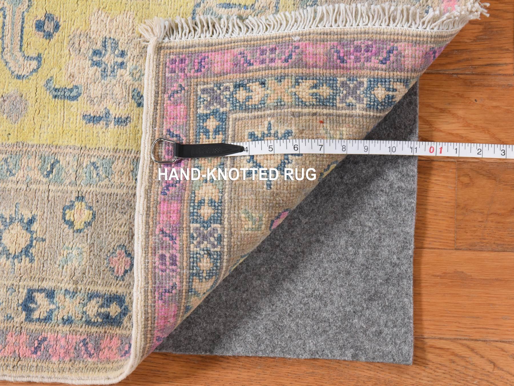 Kazak Kazak hand-knotted wool rug in Yellow, 3'3" x 4'8", SKU O078924 (view 5)