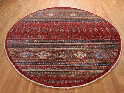 Kazak Kazak hand-knotted wool rug in Red, 9'7" x 9'7", SKU O078925 (view 2)