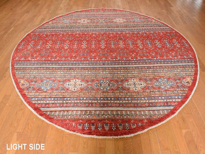 Kazak Kazak hand-knotted wool rug in Red, 9'7" x 9'7", SKU O078925 (view 3)