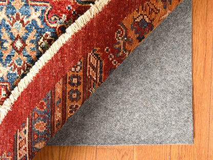 Kazak Kazak hand-knotted wool rug in Red, 9'7" x 9'7", SKU O078925 (view 7)