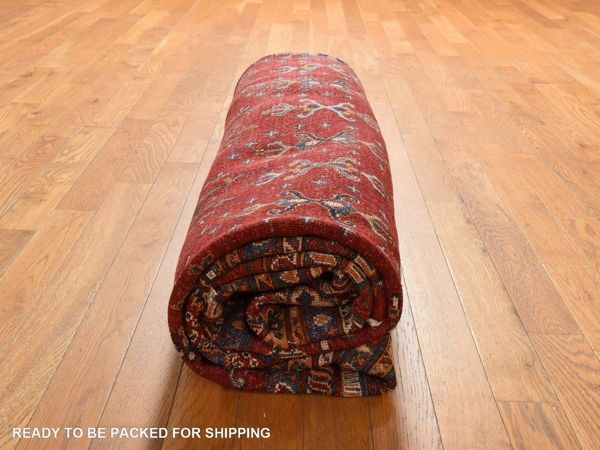 Kazak Kazak hand-knotted wool rug in Red, 9'7" x 9'7", SKU O078925 (view 9)