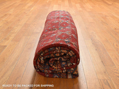 Kazak Kazak hand-knotted wool rug in Red, 9'7" x 9'7", SKU O078925 (view 9)