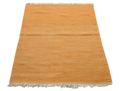 Kilim Flatweave hand-knotted wool rug in Orange, 2'8" x 3'8", SKU O078927