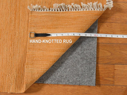 Kilim Flatweave hand-knotted wool rug in Orange, 2'8" x 3'8", SKU O078927 (view 5)