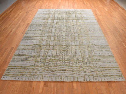 Maharaja hand-knotted wool/silk rug in Gray, 9' x 11'7", SKU O078928 (view 2)