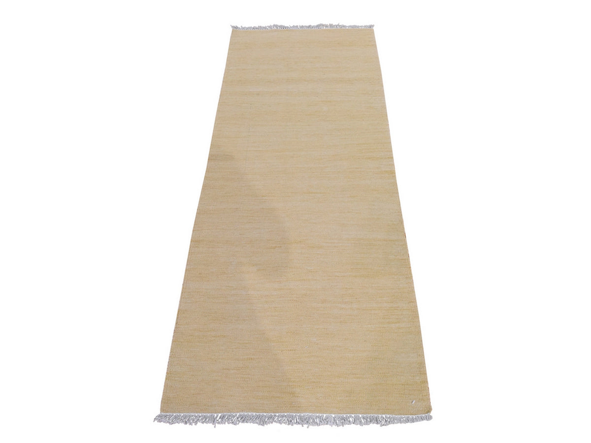 Kilim Flatweave hand-knotted wool runner in Brown, 2'6" x 6'3", SKU O078930