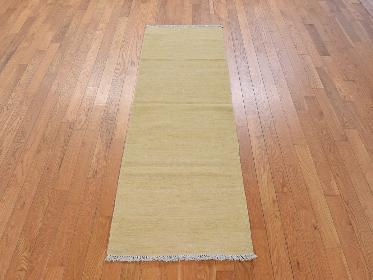 Kilim Flatweave hand-knotted wool runner in Brown, 2'6" x 6'3", SKU O078930 (view 2)