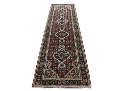 Tabriz hand-knotted wool runner in Red, 2'8" x 10'1", SKU O078931