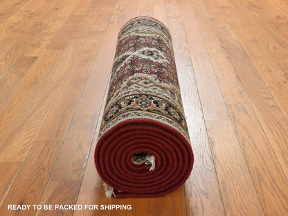 Tabriz hand-knotted wool runner in Red, 2'8" x 10'1", SKU O078931 (view 7)