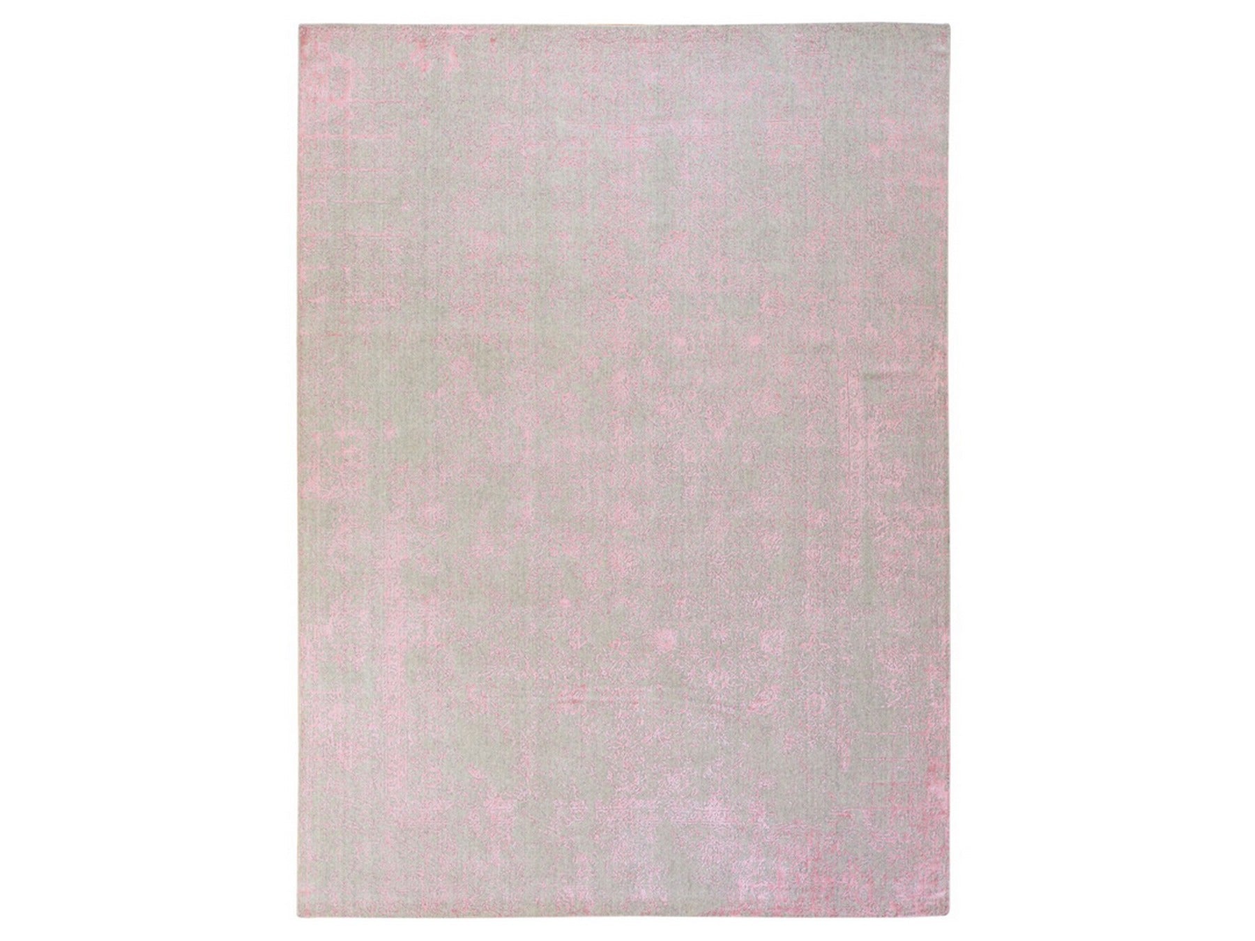Transitional Transitional hand-knotted wool/silk rug in Pink, 9' x 12', SKU O078933