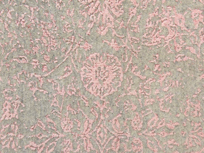 Transitional Transitional hand-knotted wool/silk rug in Pink, 9' x 12', SKU O078933 (view 5)
