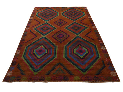 Baluch Tribal hand-knotted wool rug in Brown, 6' x 8', SKU O078935