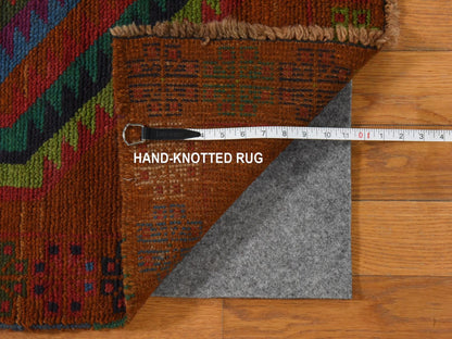 Baluch Tribal hand-knotted wool rug in Brown, 6' x 8', SKU O078935 (view 5)
