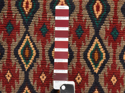 Baluch Tribal hand-knotted wool rug in Gray, 6'2" x 7'3", SKU O078936 (view 4)