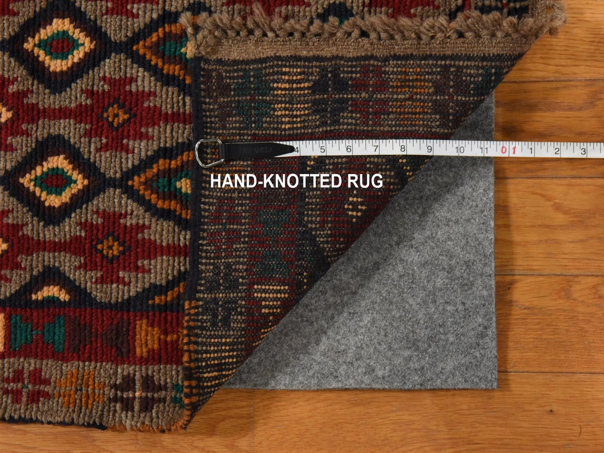 Baluch Tribal hand-knotted wool rug in Gray, 6'2" x 7'3", SKU O078936 (view 5)