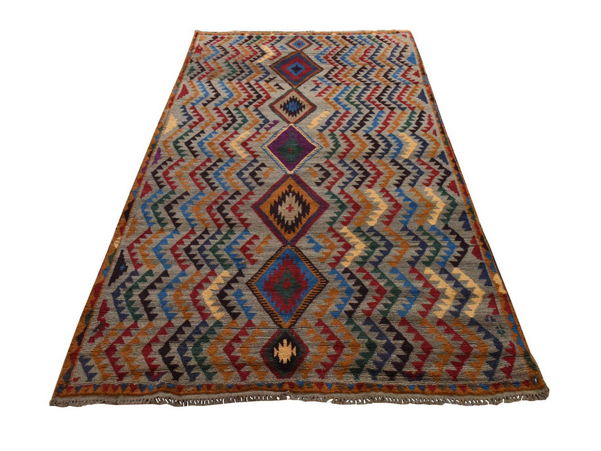 Tribal Tribal hand-knotted wool rug in Gray, 5'8" x 7'6", SKU O078937