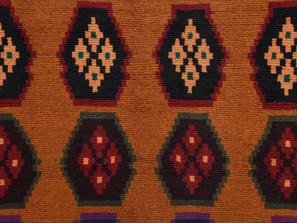Baluch Tribal hand-knotted wool rug in Orange, 6' x 7'10", SKU O078938 (view 3)