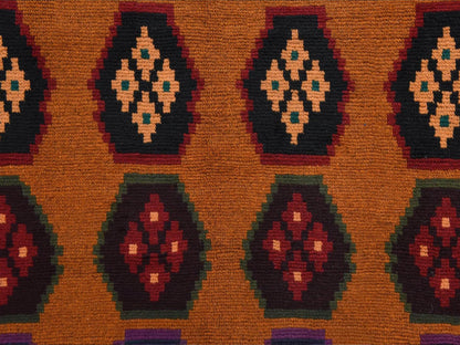 Baluch Tribal hand-knotted wool rug in Orange, 6' x 7'10", SKU O078938 (view 3)