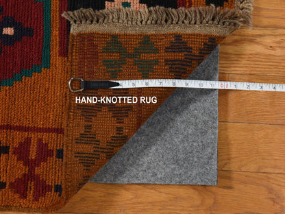 Baluch Tribal hand-knotted wool rug in Orange, 6' x 7'10", SKU O078938 (view 5)