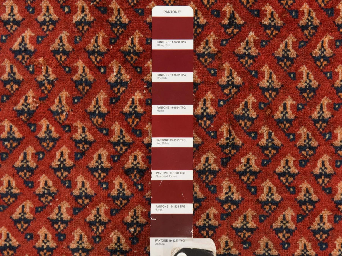 Persian Vintage hand-knotted wool runner in Red, 4'6" x 10'9", SKU O078939 (view 4)