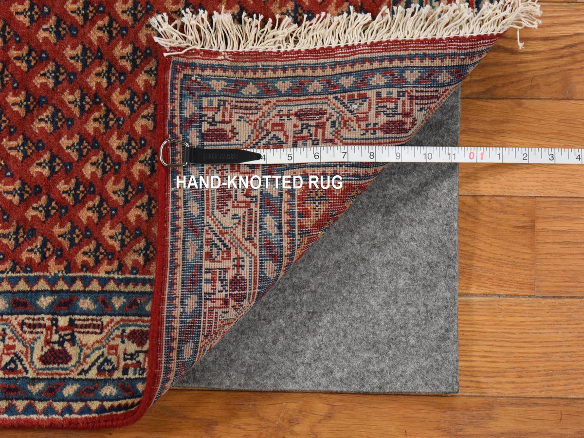 Persian Vintage hand-knotted wool runner in Red, 4'6" x 10'9", SKU O078939 (view 5)