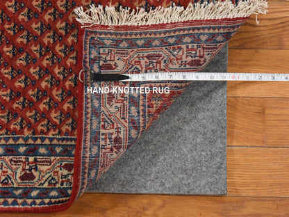 Persian Vintage hand-knotted wool runner in Red, 4'6" x 10'9", SKU O078939 (view 5)