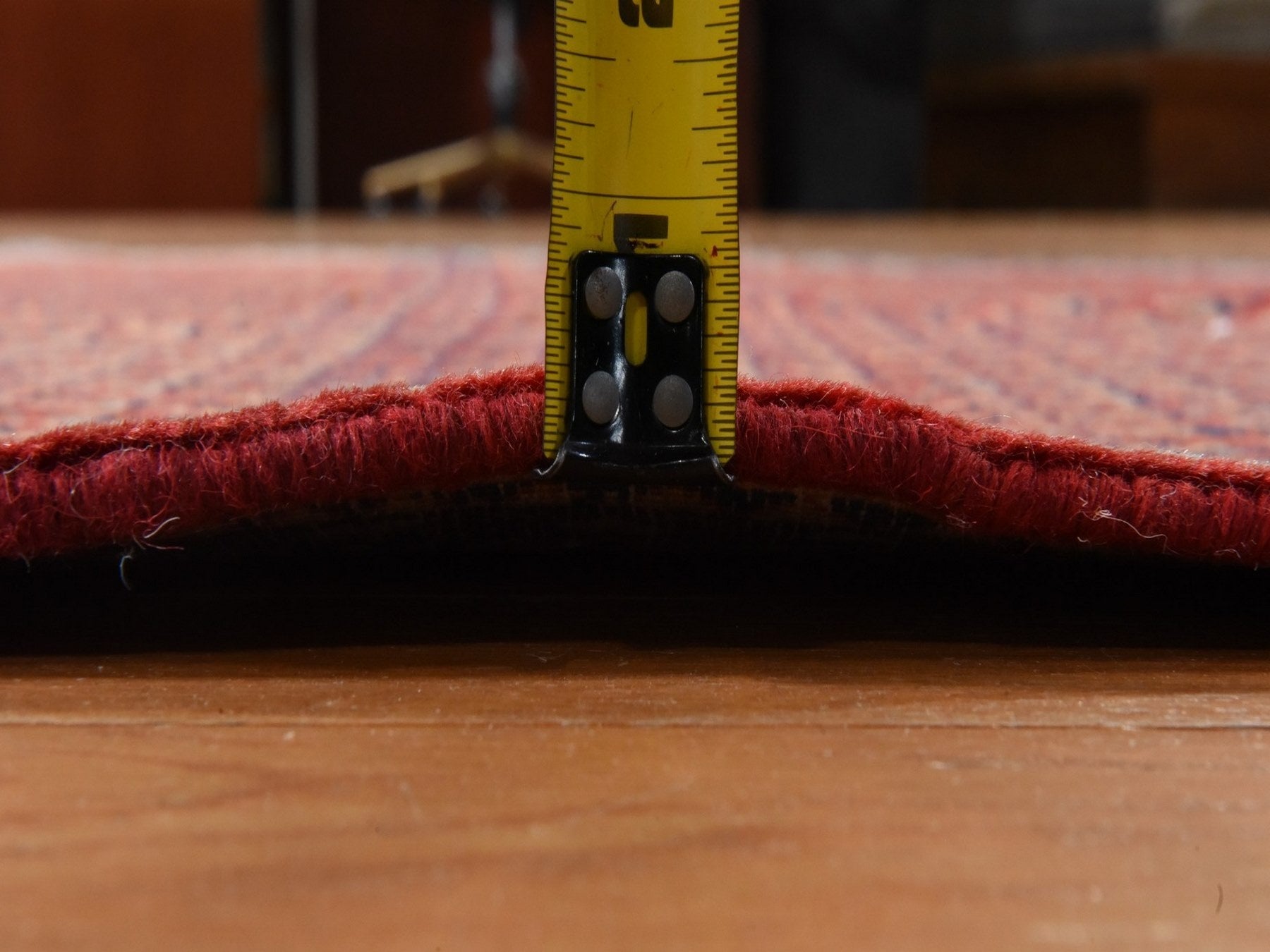 Persian Vintage hand-knotted wool runner in Red, 4'6" x 10'9", SKU O078939 (view 6)