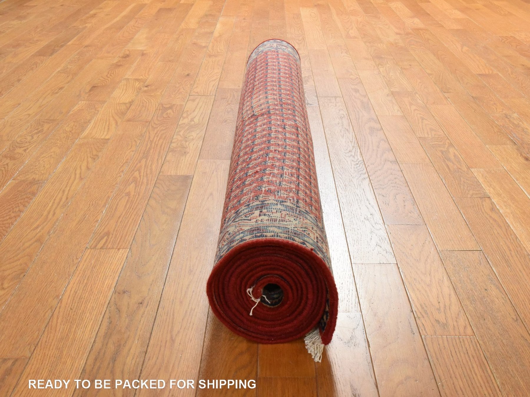 Persian Vintage hand-knotted wool runner in Red, 4'6" x 10'9", SKU O078939 (view 7)