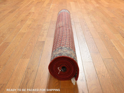 Persian Vintage hand-knotted wool runner in Red, 4'6" x 10'9", SKU O078939 (view 7)