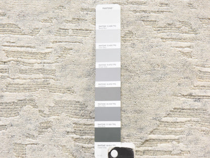 Modern / Contemporary hand-knotted wool runner in Gray, 2'6" x 8', SKU O078943 (view 4)
