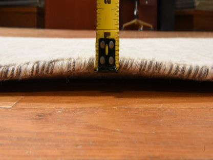 Modern / Contemporary hand-knotted wool runner in Gray, 2'6" x 8', SKU O078943 (view 6)